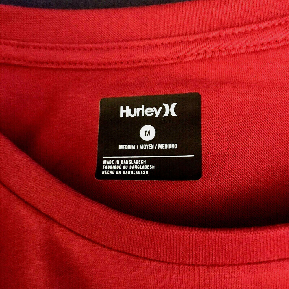 Hurley Mens Medium Long Sleeve Rise & Jam Jersey Red Burgundy T-Shirt Tee $32 - Picture 2 of 5